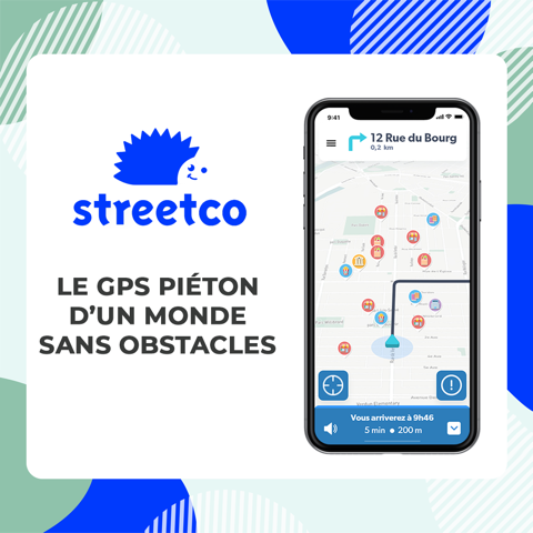 Application Streetco, GPS pour personnes à mobilité réduite et personnes handicapées 